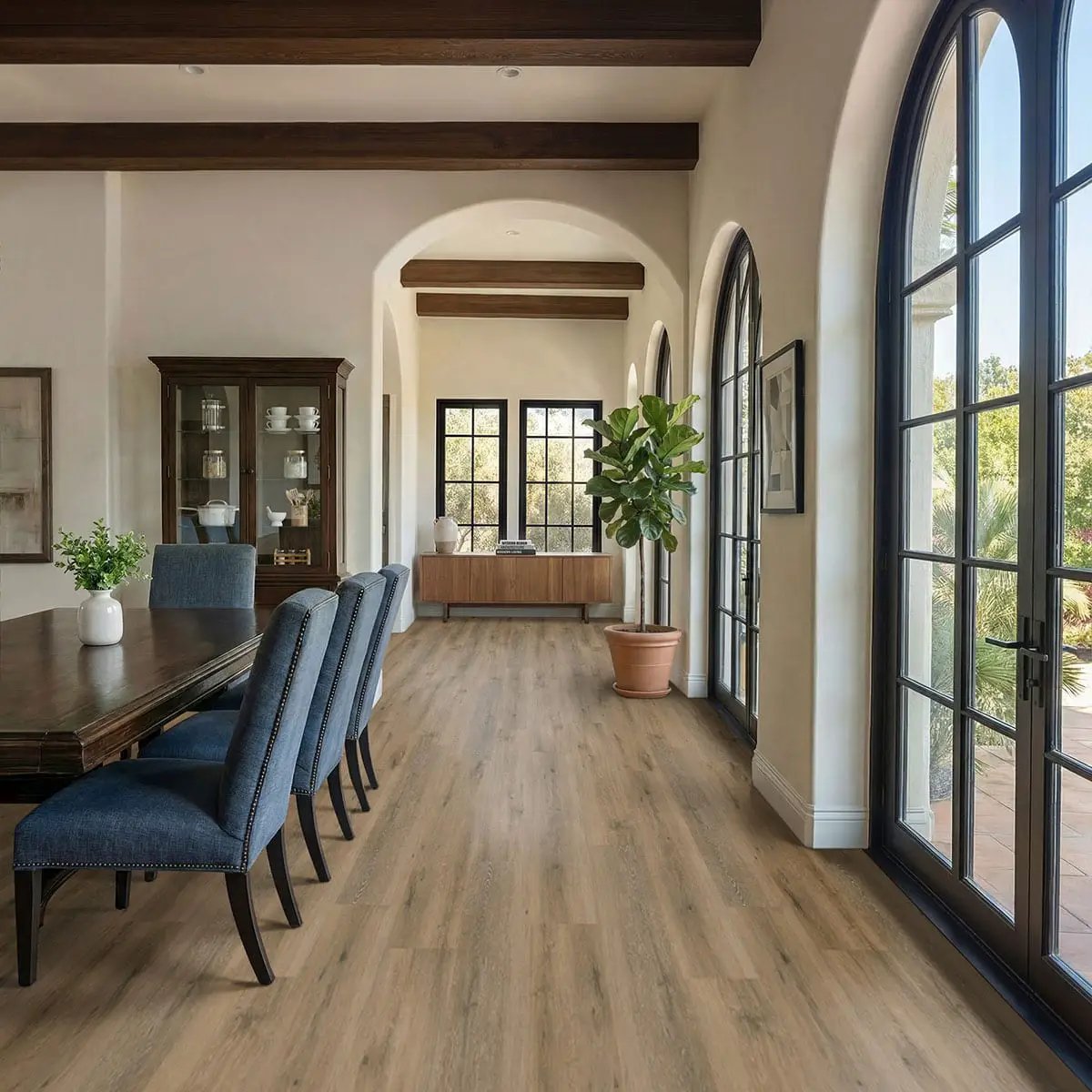 Nove Hatfield Matte Wood Look Lvt Planks 9x48 in a finished room