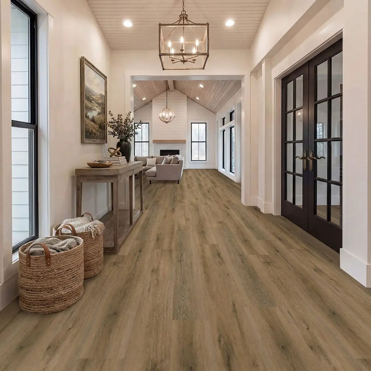 Nove Hatfield Matte Wood Look Lvt Planks 9x48 in a finished room