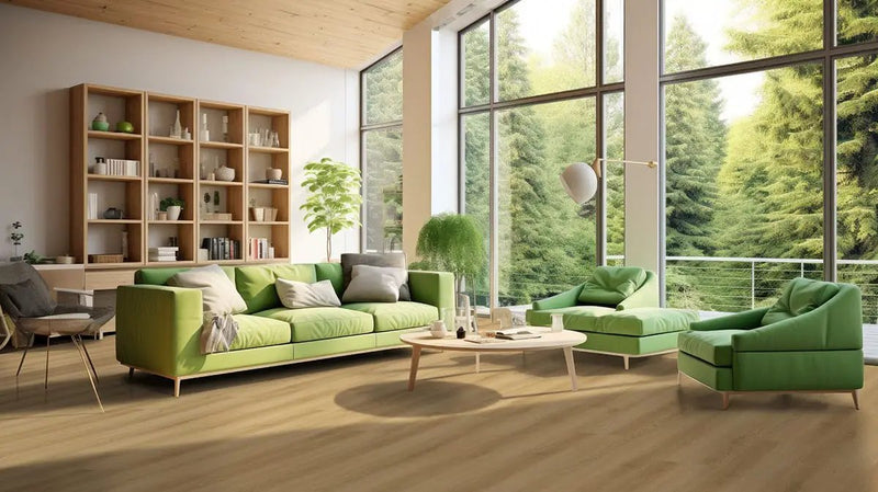 Nove Plus Hyde Haven Matte Wood Look Lvt Planks 9x48 in a finished room