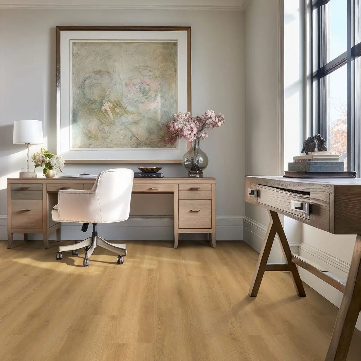 Nove Plus Hyde Haven Matte Wood Look Lvt Planks 9x48 in a finished room