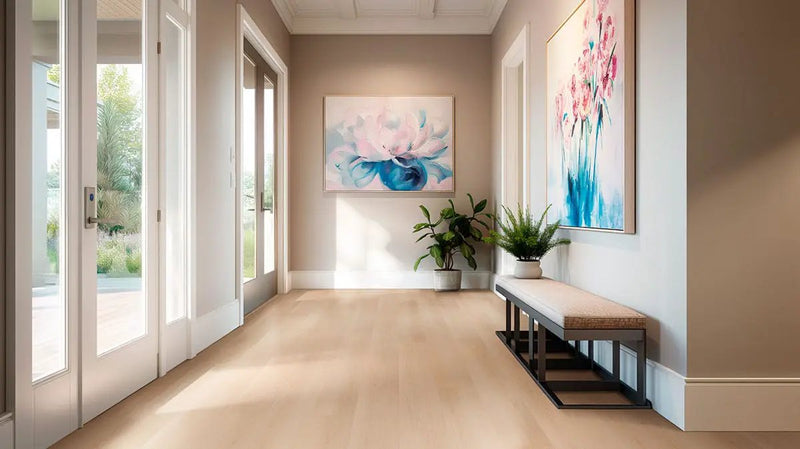 Kallum Palmilla Matte Wood Look Lvt Planks 9x48 in a finished room