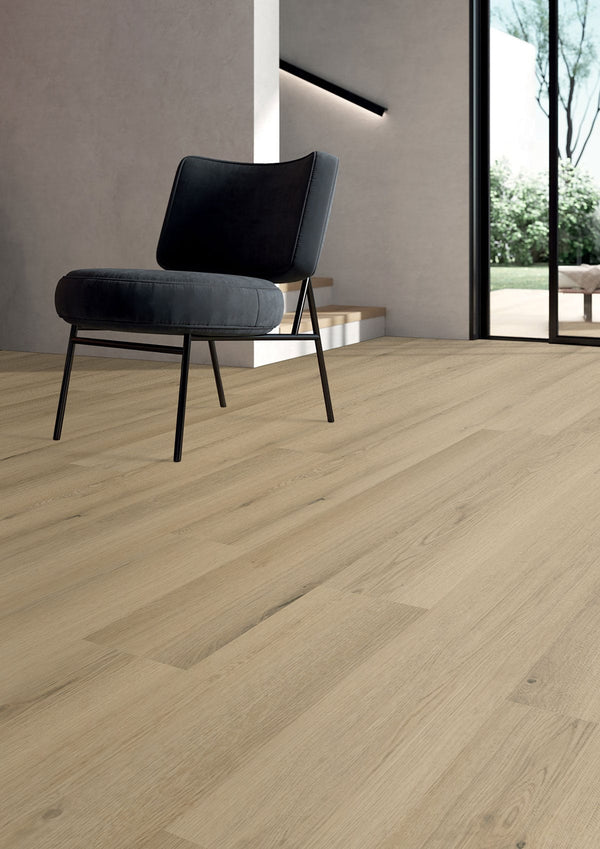 Kallum Runmill Isle Matte Wood Look Lvt Planks 9x48 in a finished room