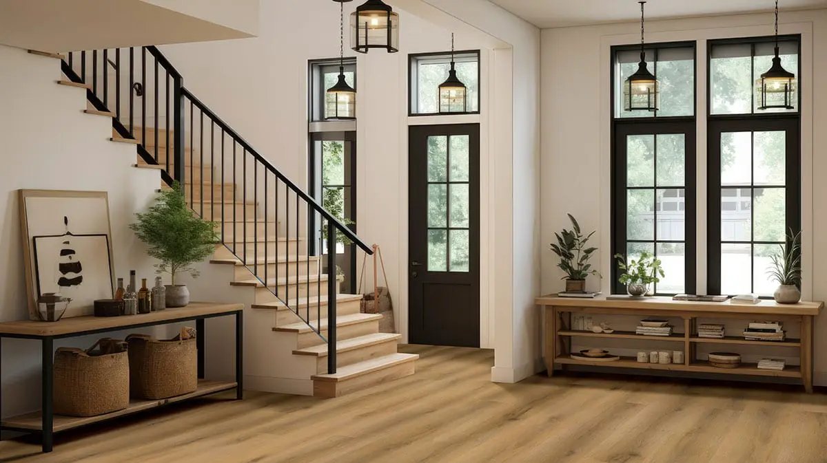 Nove Plus Scandi Matte Wood Look Lvt Planks 9x48 in a finished room
