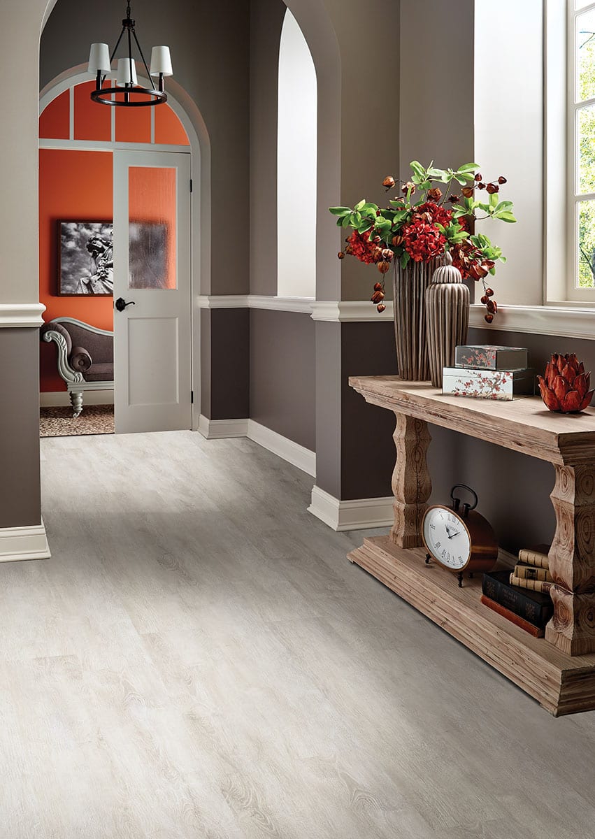 Katavia Twilight Oak Matte Wood Look Lvt Planks 6x48 in a finished room