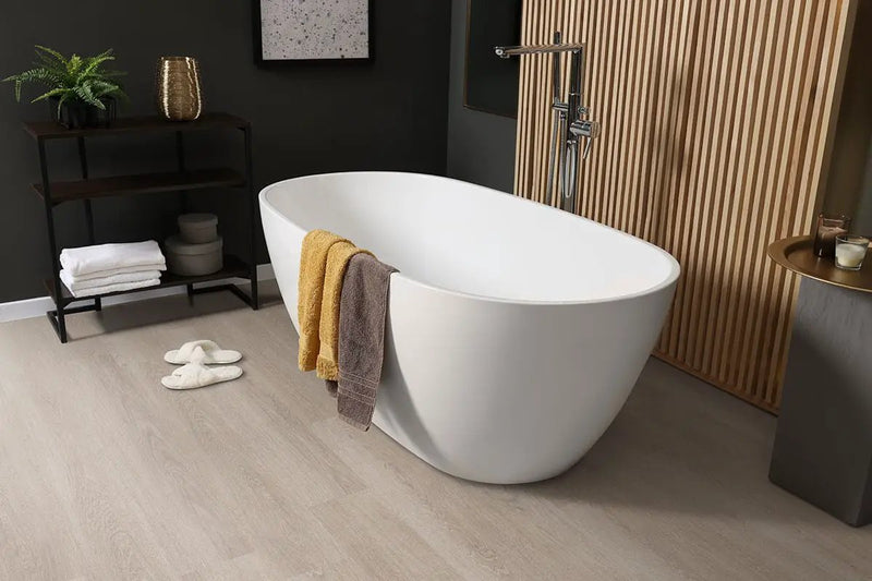 Acclima Wharton Matte Wood Look Lvt Planks 7x48 in a finished room