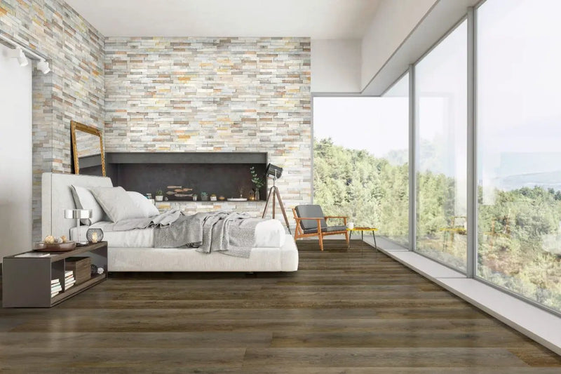Smithcliffs Delray Matte Wood Look Rigid Core Planks 7.7x48 in a finished room