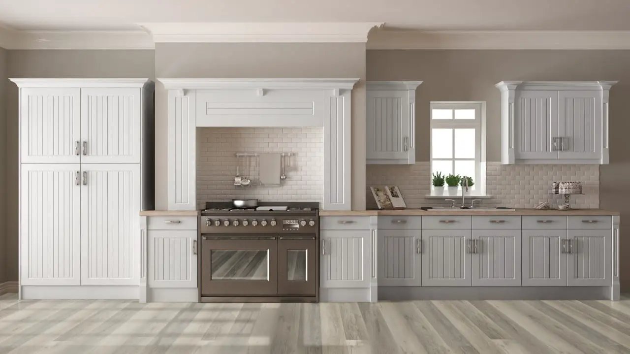 Smithcliffs Malton Matte Wood Look Rigid Core Planks 7.7x48 in a finished room