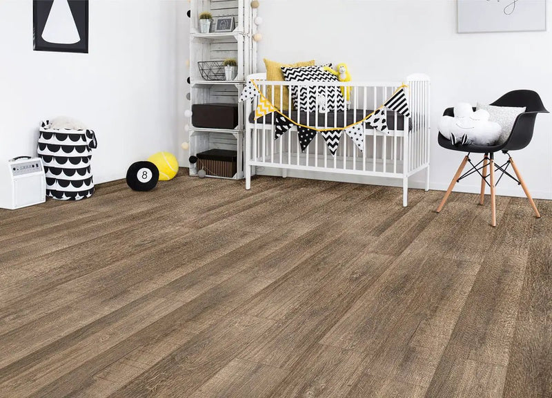 Andover Abingdale Semi Gloss Wood Look Lvt Moldings 12x1.25 in a finished room