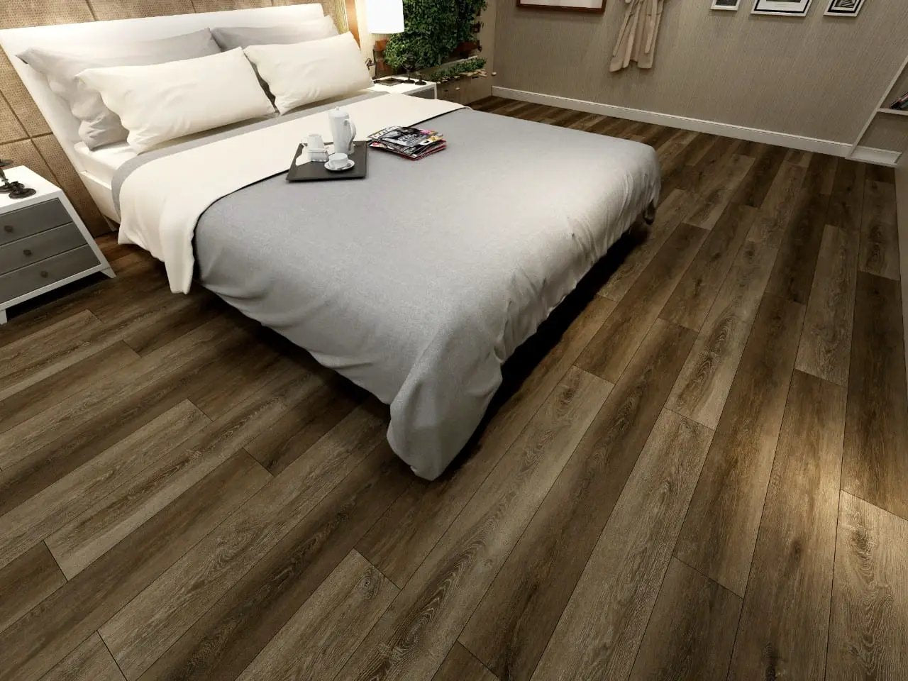 Cyrus Barrell Matte Wood Look Lvt Planks 7x48 in a finished room