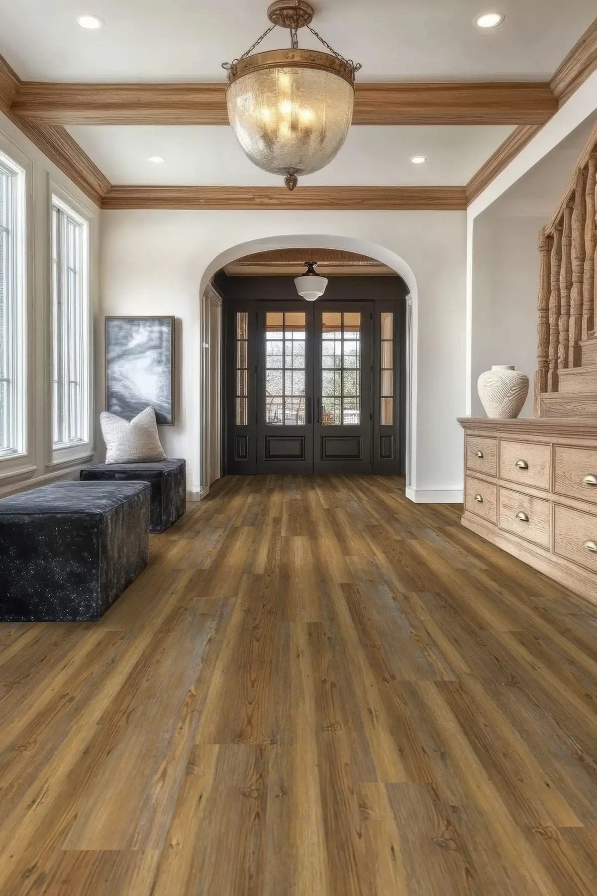 Prescott Barnstorm Matte Wood Look Lvt Planks 7x48 in a finished room