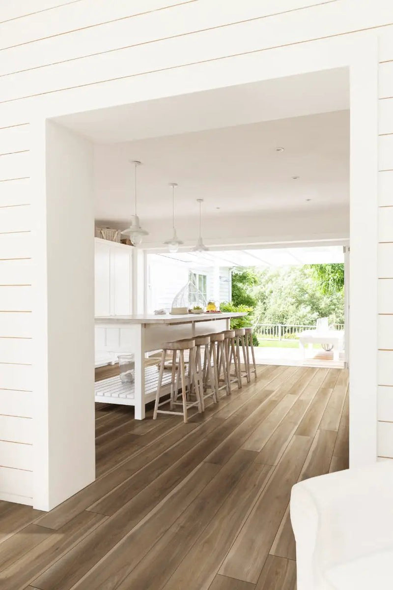 Andover Bayhill Blonde Semi Gloss Wood Look Lvt Moldings 12x1.25 in a finished room