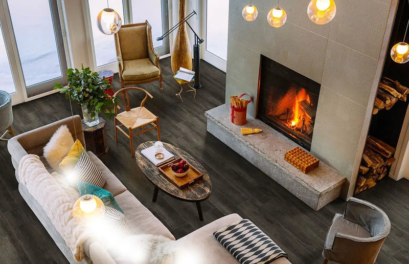 Cyrus Billingham Matte Wood Look Lvt Planks 7x48 in a finished room