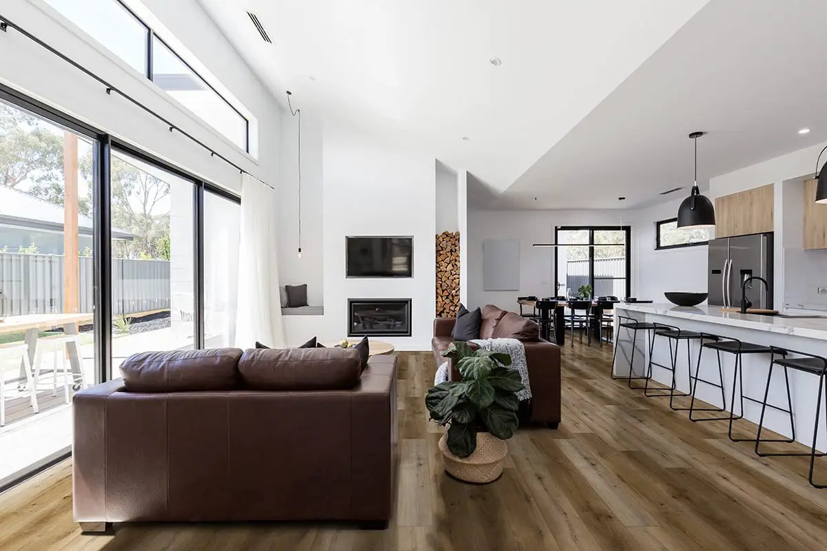 Andover Blythe Matte Wood Look Lvt Planks 7x48 in a finished room
