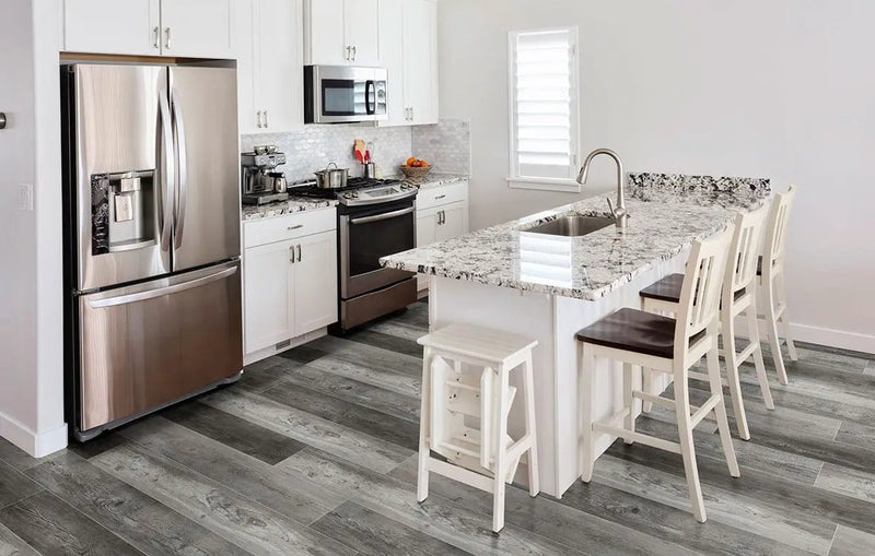 Prescott Boswell Matte Wood Look Lvt Planks 7x48 in a finished room