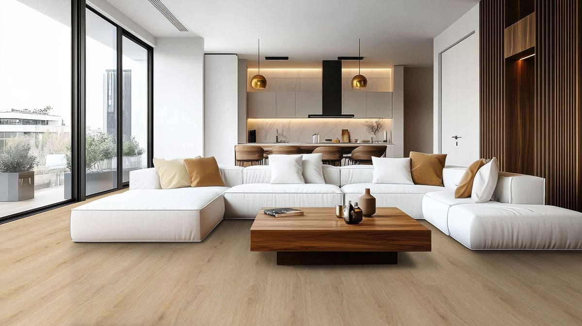 Studio Bozeman Matte Wood Look Lvt Planks 9x48 in a finished room