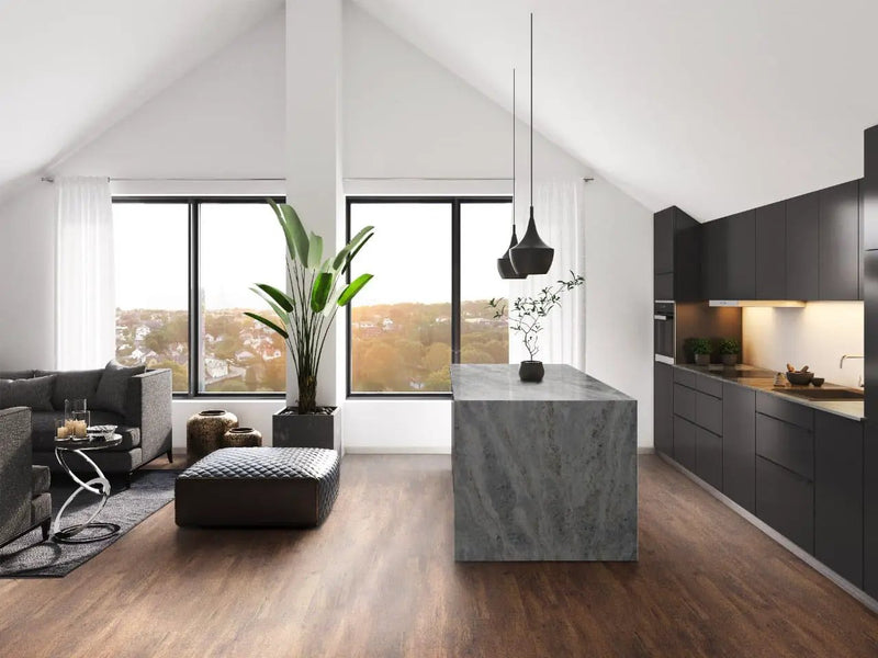 Cyrus Braly Semi Gloss Wood Look Lvt Moldings 1.77x0.28 in a finished room