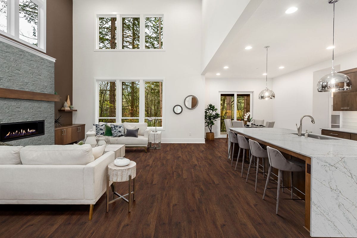 Cyrus 2.0 Braly Matte Wood Look Lvt Planks 7x48 in a finished room
