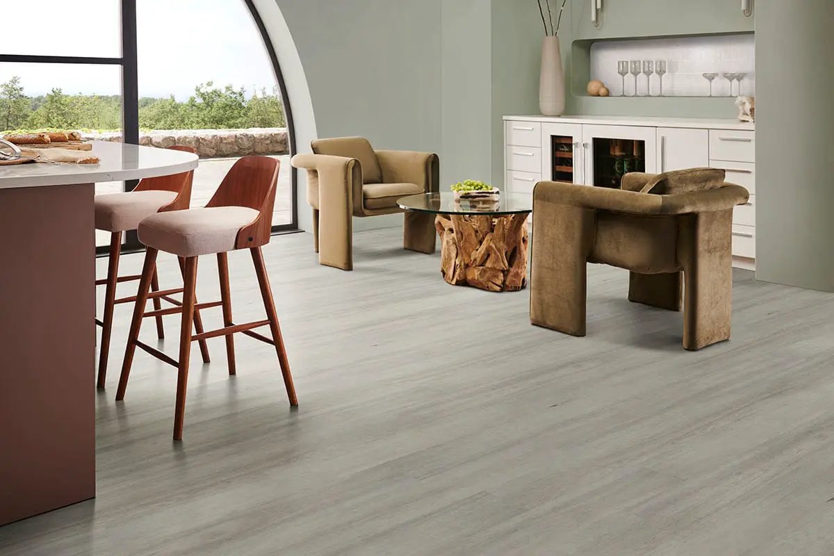 Cyrus Brianka Semi Gloss Quarter Round Wood Look Lvt Moldings 0.64x0.75 in a finished room
