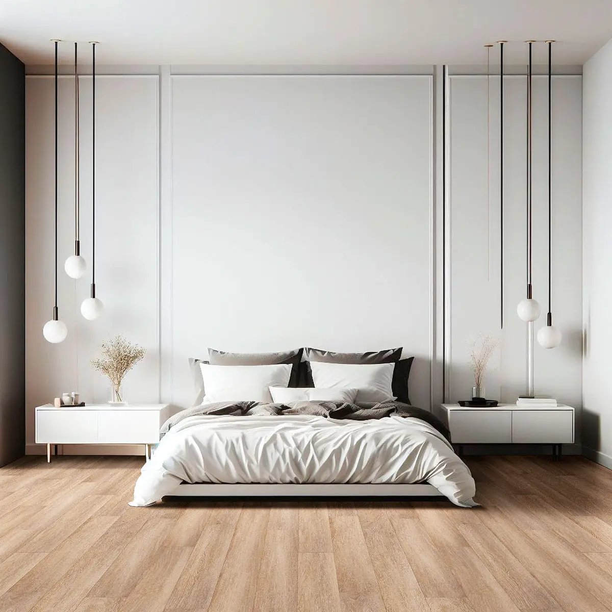 Andover Briar Haven Semi Gloss Quarter Round Wood Look Lvt Moldings 0.64x0.75 in a finished room