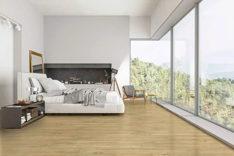 Cyrus Brookline Matte Wood Look Lvt Planks 7x48 in a finished room