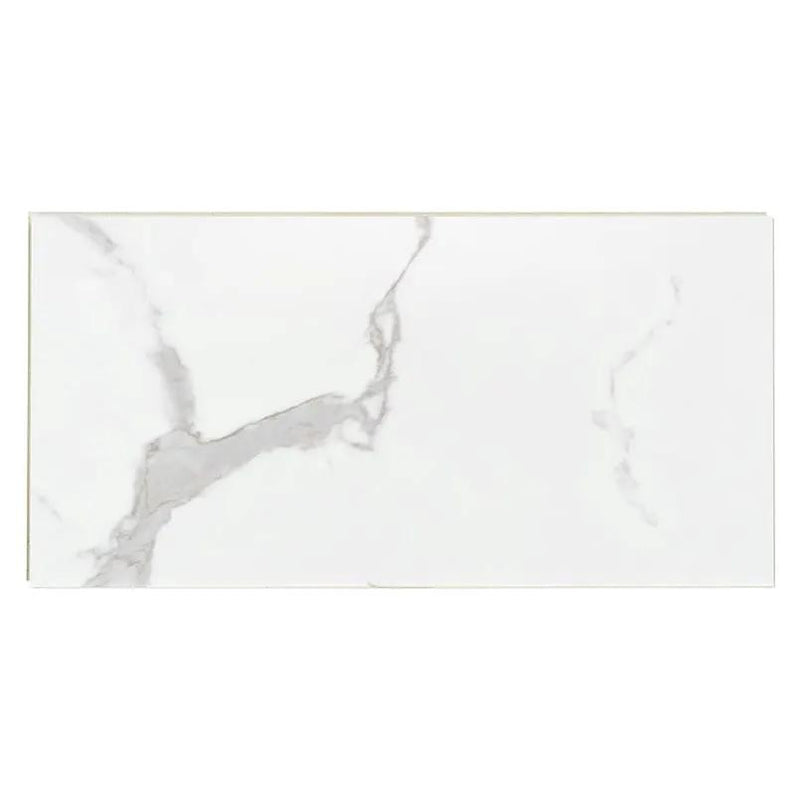 Trecento Calacatta Marbello Lvt Tiles 12x24 close up