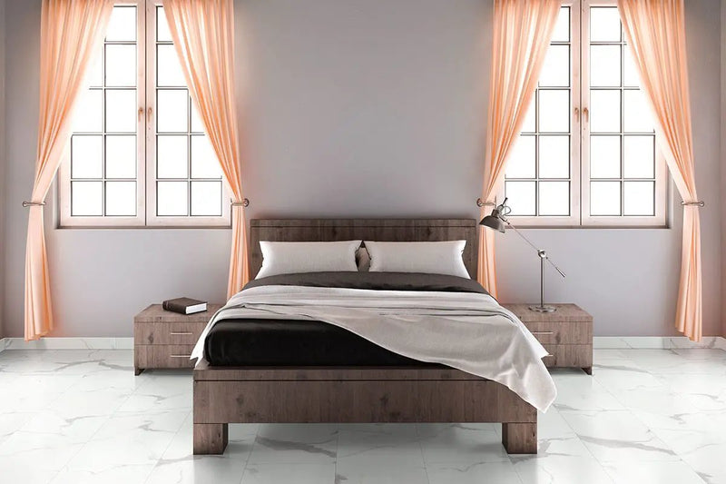 Trecento Calacatta Marbello Semi Gloss Lvt Moldings 1.77x0.28 in a finished room