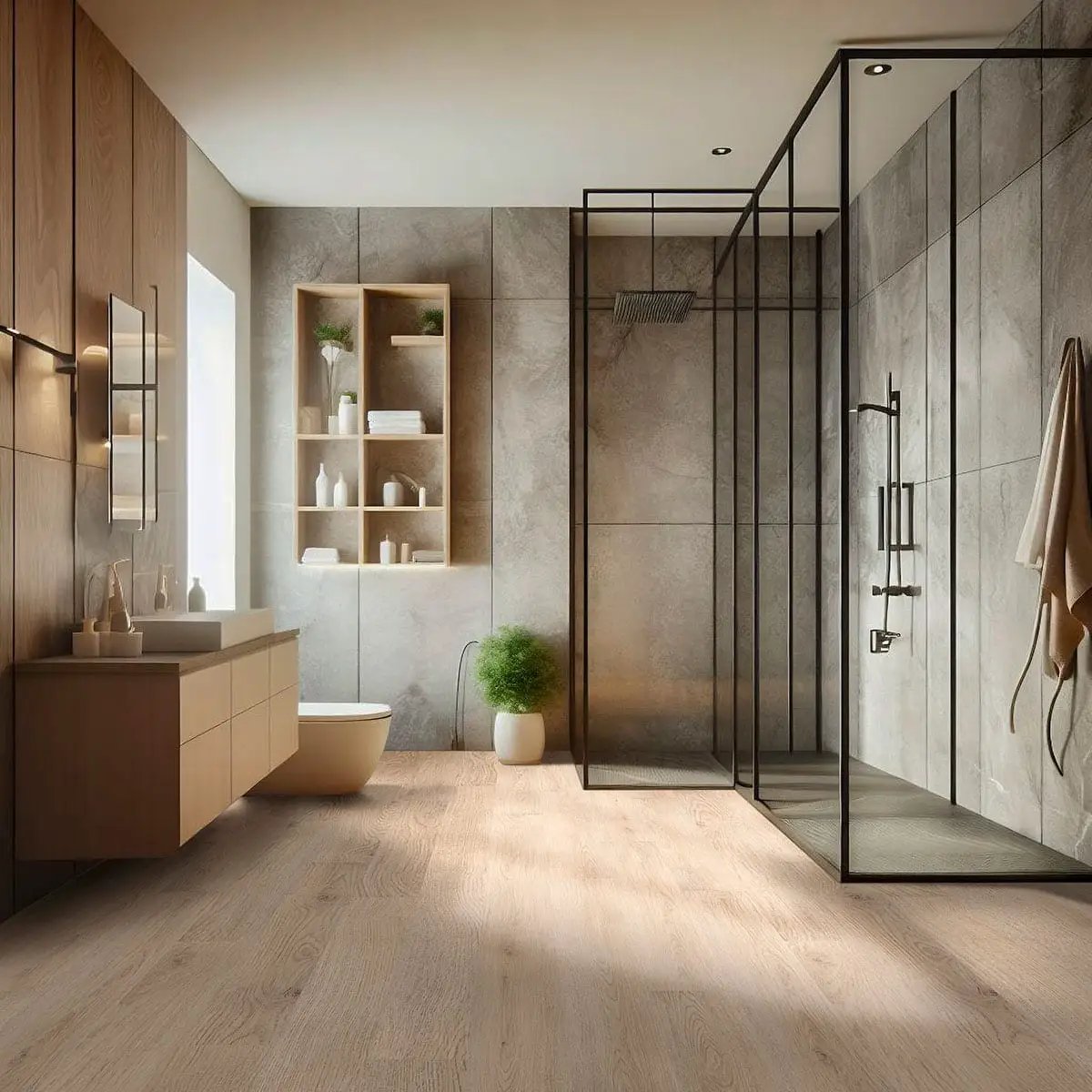Cyrus Chester Hills Matte Wood Look Lvt Planks 7x48 in a finished room