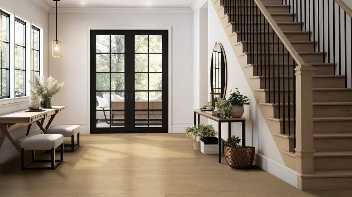 Laurel Reserve Coastal Cottage Matte Wood Look Lvt Planks 9x48 in a finished room