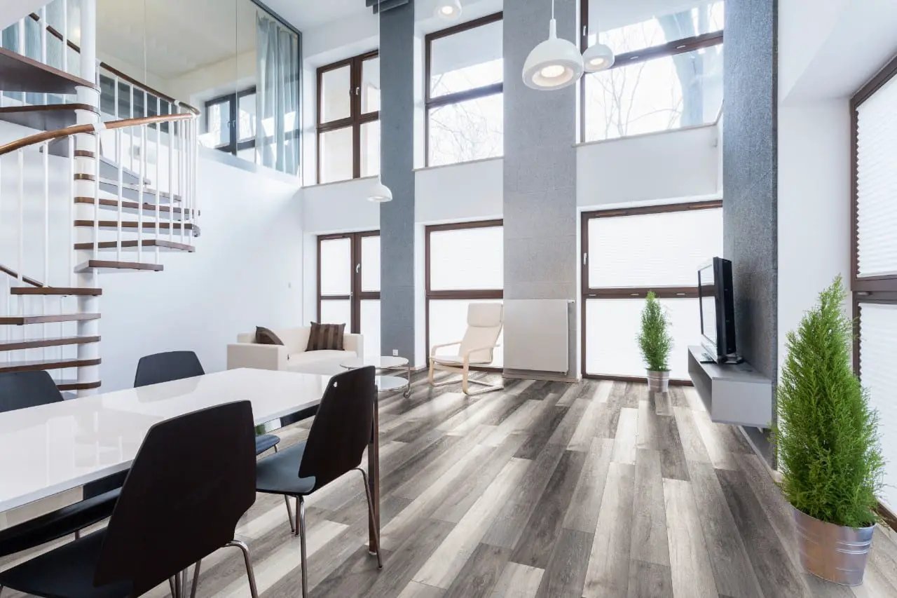 Cyrus Draven Matte Wood Look Lvt Planks 7x48 in a finished room