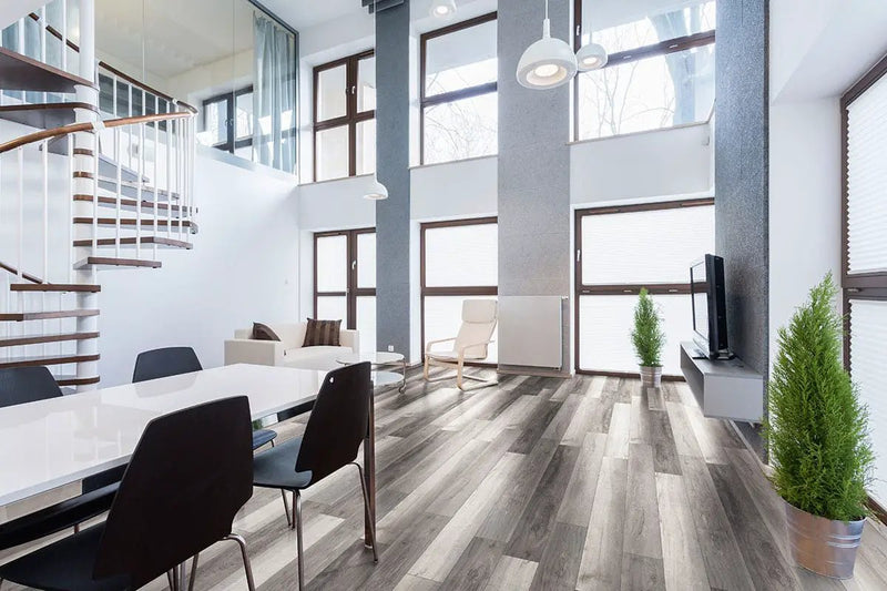 Cyrus Draven Matte Wood Look Lvt Planks 7x48 in a finished room