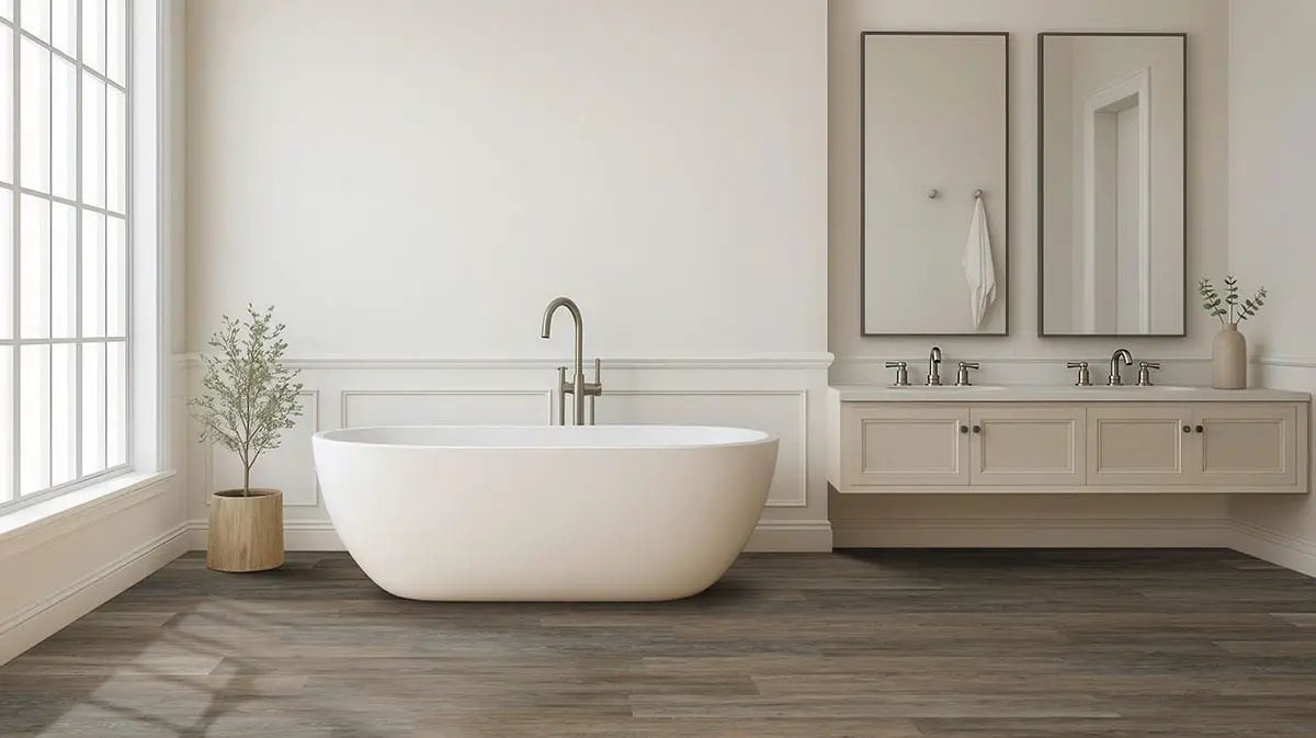 Prescott Dulles Tails Matte Wood Look Lvt Planks 7x48 in a finished room