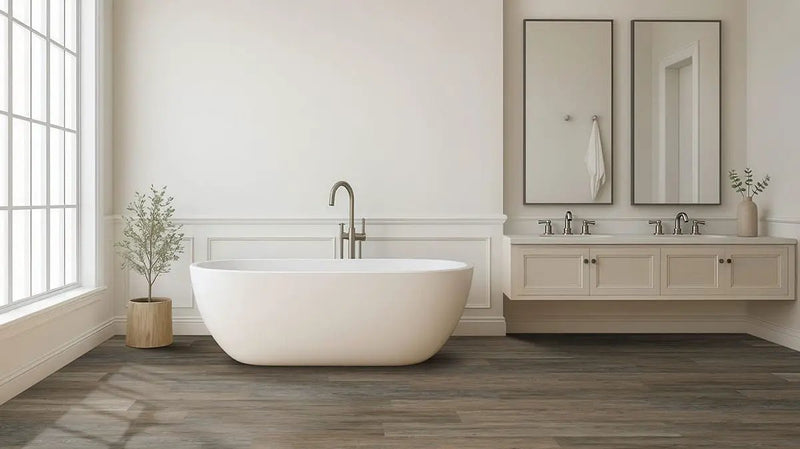 Prescott Dulles Tails Matte Wood Look Lvt Planks 7x48 in a finished room