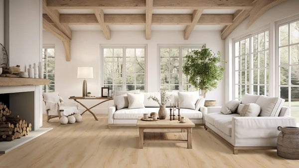 Laurel Reserve Fallonton Matte Wood Look Lvt Planks 9x48 in a finished room
