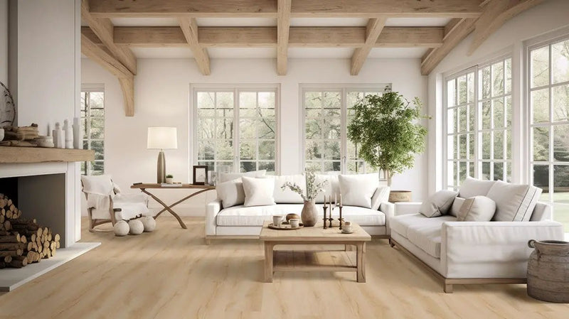 Laurel Reserve Fallonton Matte Wood Look Lvt Planks 9x48 in a finished room