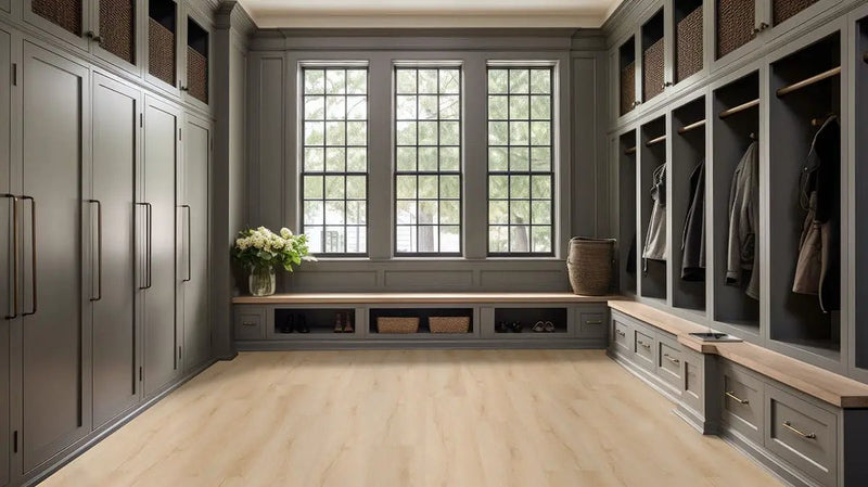 Laurel Reserve Fallonton Matte Wood Look Lvt Planks 9x48 in a finished room