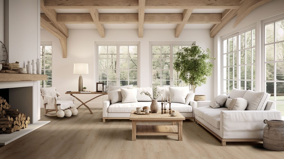 Laurel Reserve Fallonton Matte Wood Look Lvt Planks 9x48 in a finished room