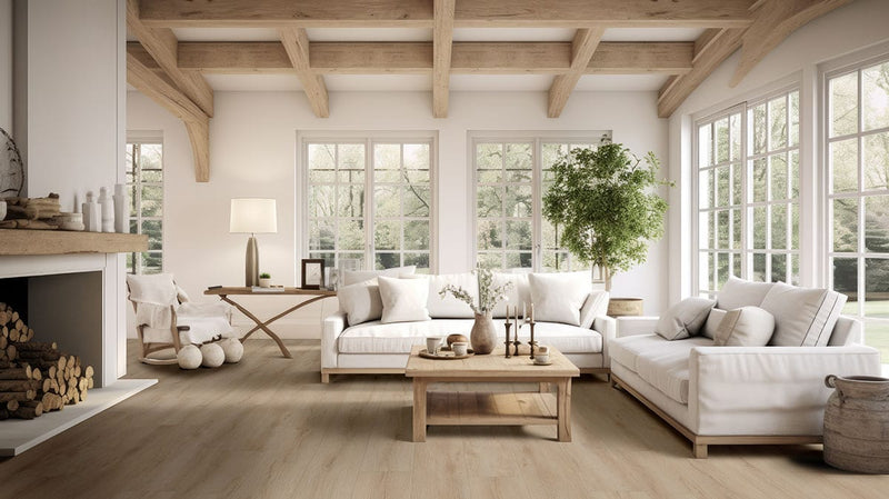 Laurel Reserve Fallonton Matte Wood Look Lvt Planks 9x48 in a finished room