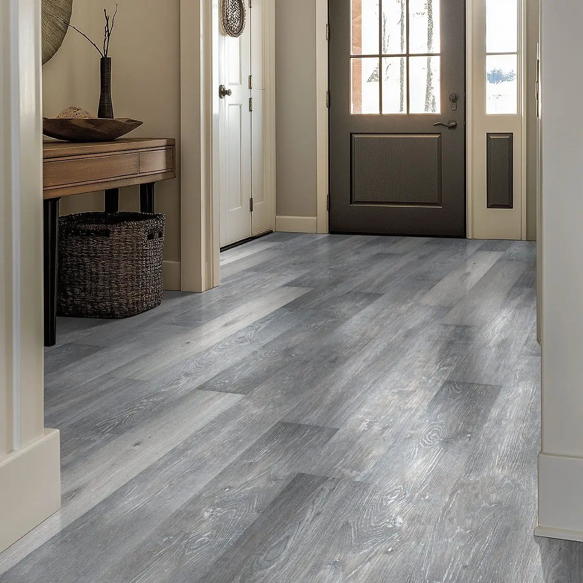 Cyrus Finely Semi Gloss Flush Stair Nose Wood Look Lvt Moldings 2.75x0.75 in a finished room