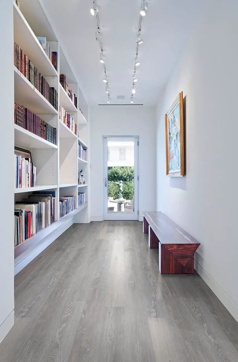 Prescott Finely Matte Wood Look Lvt Planks 7x48 in a finished room