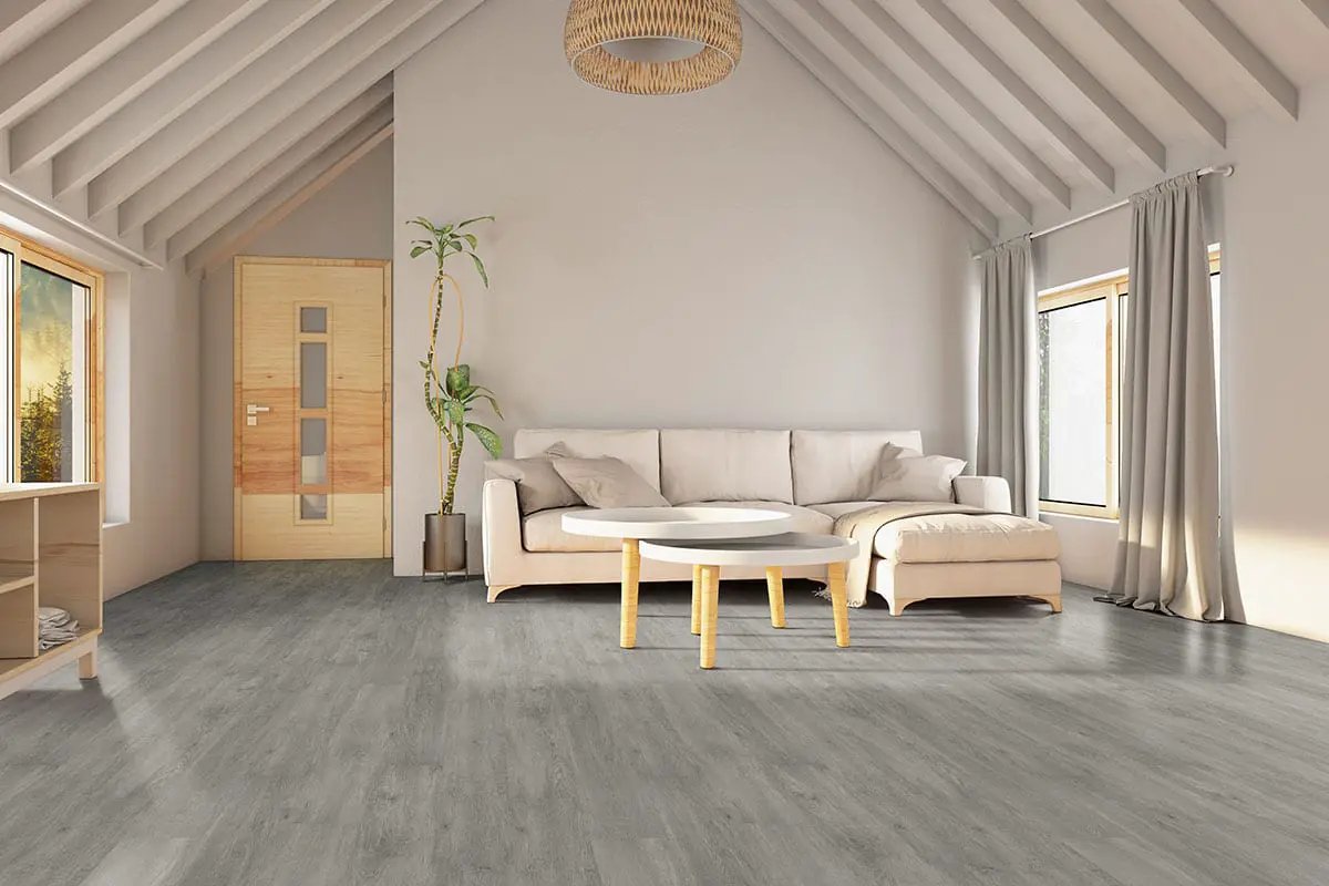 Cyrus Grayton Semi Gloss Overlap Stair Nose Wood Look Lvt Moldings 2.23x1.03 in a finished room