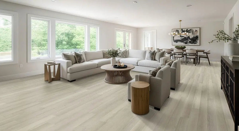 Prescott Honeybella Oak Matte Wood Look Lvt Planks 7x48 in a finished room