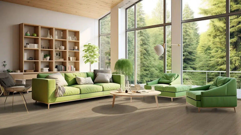 Laurel Hyde Haven Matte Wood Look Lvt Planks 9x48 in a finished room