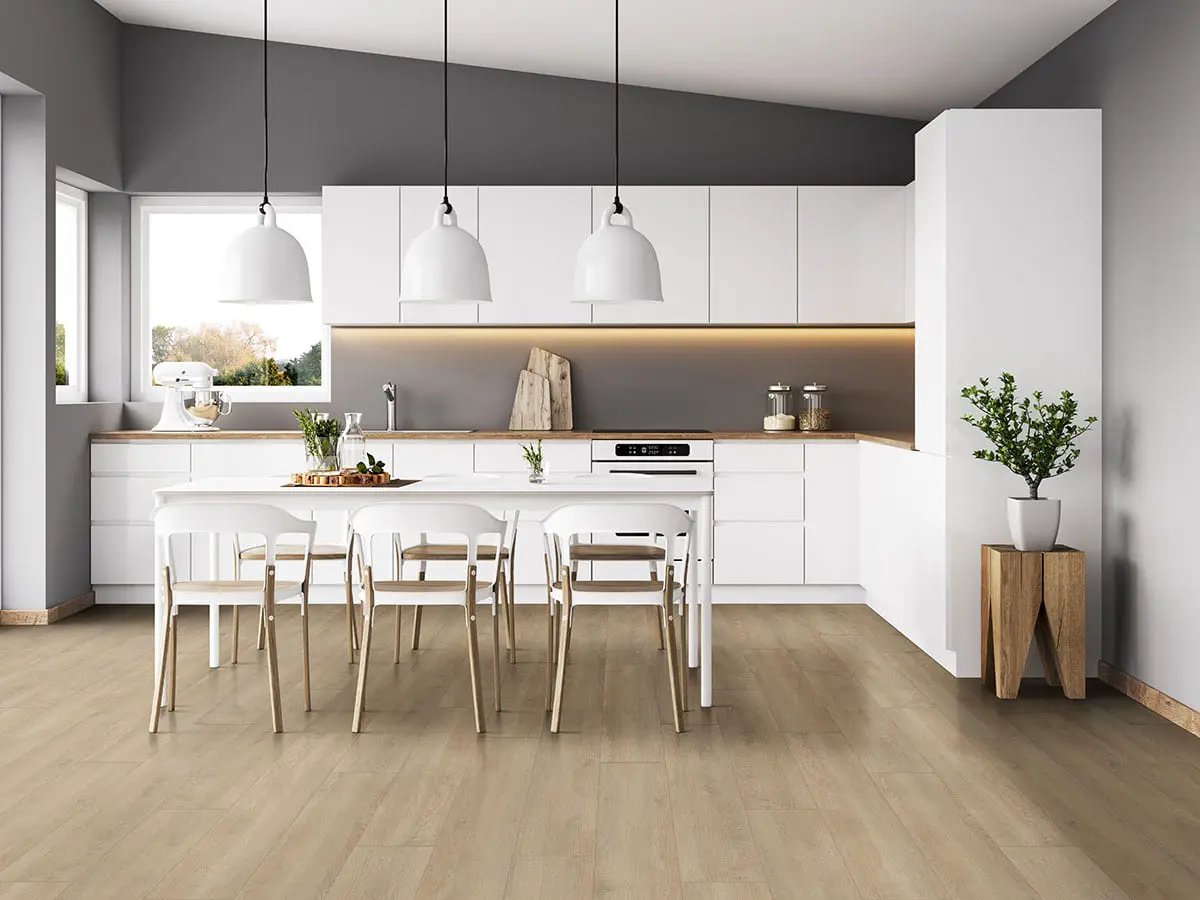 Laurel Reserve Hyde Haven Matte Wood Look Lvt Planks 9x48 in a finished room