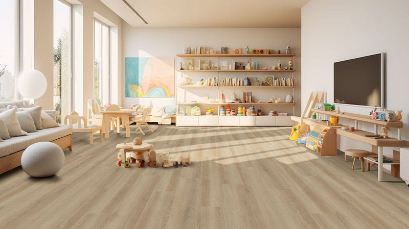 Laurel Reserve Hyde Haven Matte Wood Look Lvt Planks 9x48 in a finished room