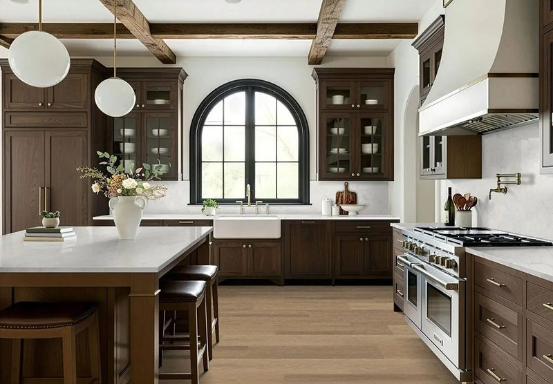 Laurel Reserve Larkin Matte Wood Look Lvt Planks 9x48 in a finished room