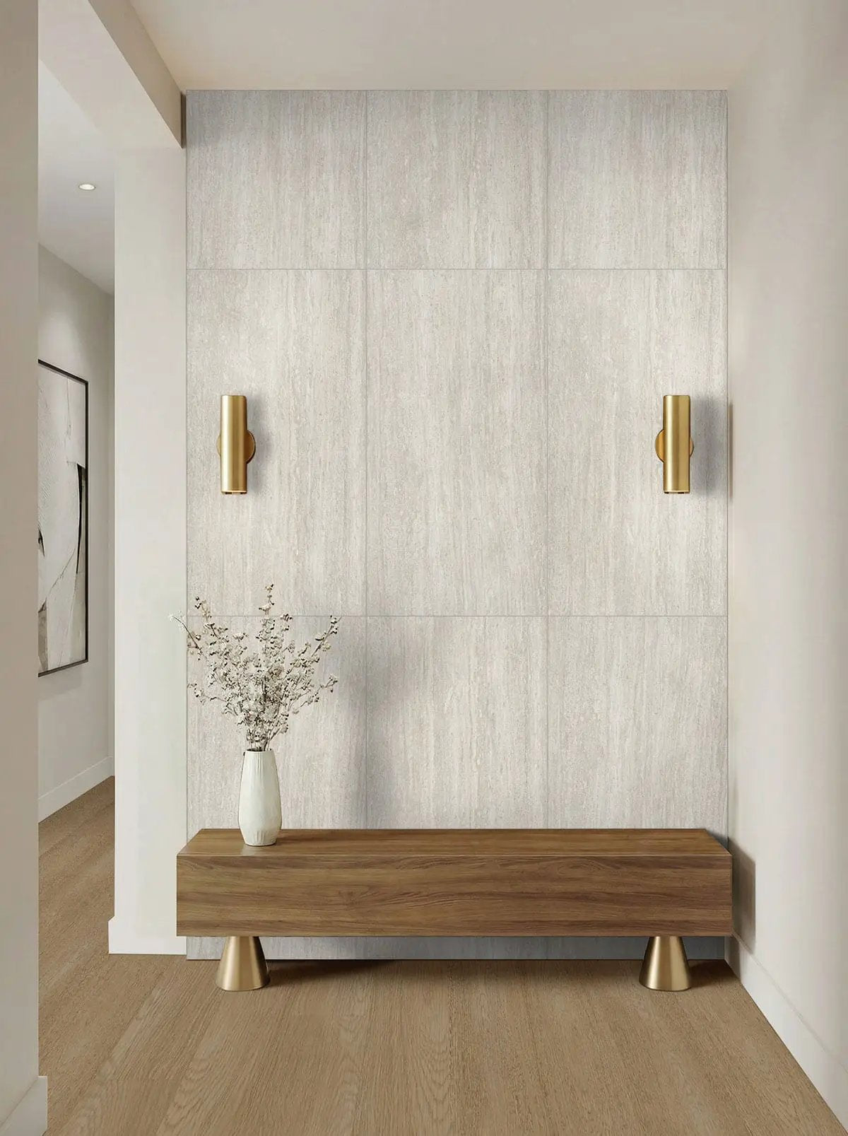 Laurel Reserve Linen Loggia Matte Wood Look Lvt Planks 9x48 in a finished room