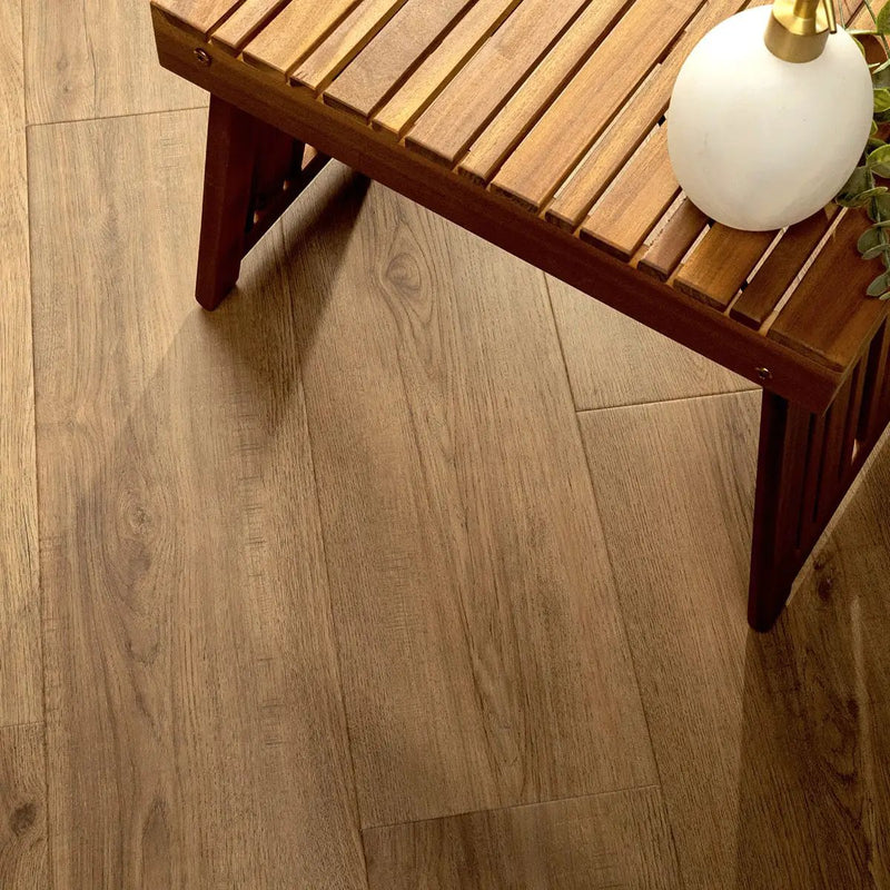 Wayne Parc Macland Semi Gloss Quarter Round Wood Look Lvt Moldings 0.64x0.75 in a finished room