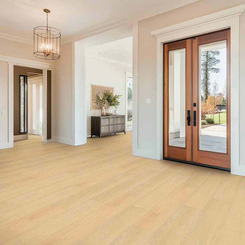 Wayne Parc Mellshire Semi Gloss End Cap Wood Look Lvt Moldings 1.5x0.25 in a finished room