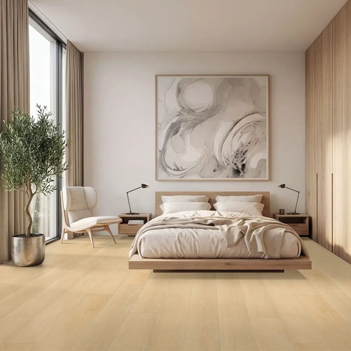 Wayne Parc Reserve Mellshire Matte Wood Look Lvt Planks 9x72 in a finished room