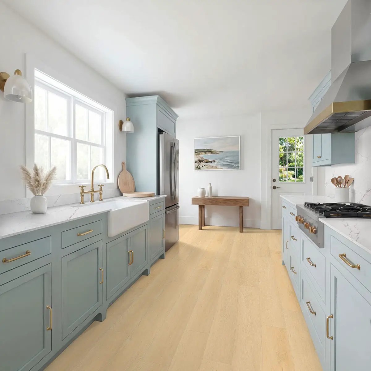 Wayne Parc Reserve Mellshire Matte Wood Look Lvt Planks 9x72 in a finished room